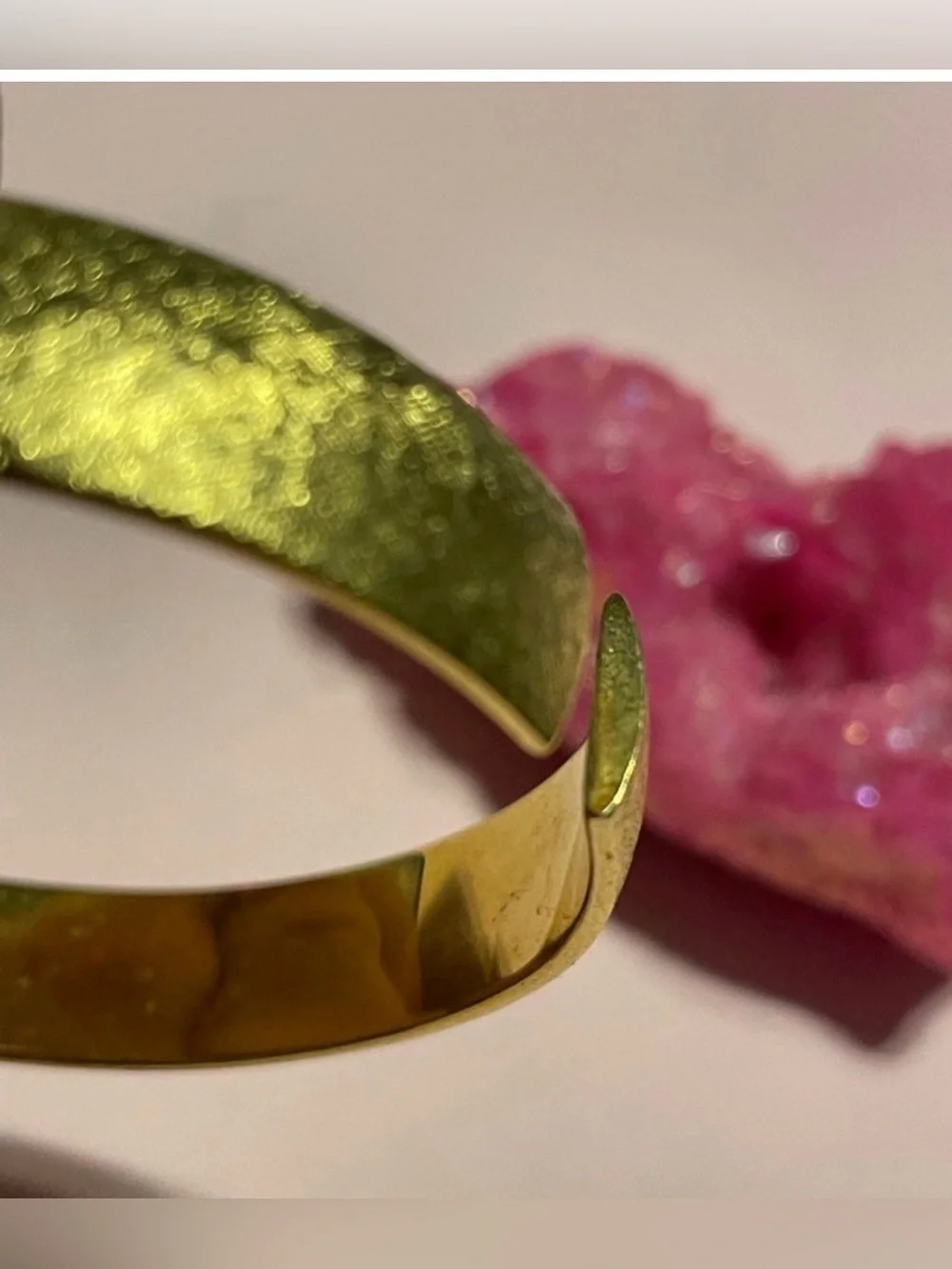 Vintage Gold Tone Clamper Bracelet #9248